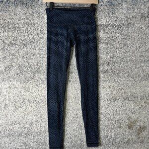 Lululemon Athletica Pants Womens 4‎ Blue Black Pattern Yoga Leggings Stretch